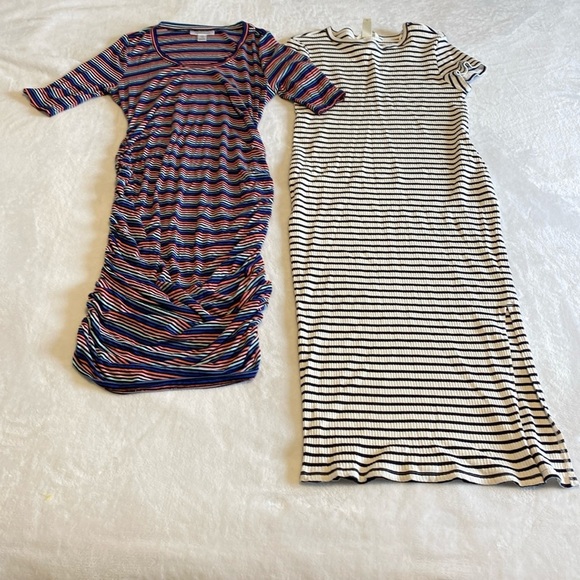 H&M Dresses & Skirts - H&M Motherhood Two striped maternity dresses, both size medium
